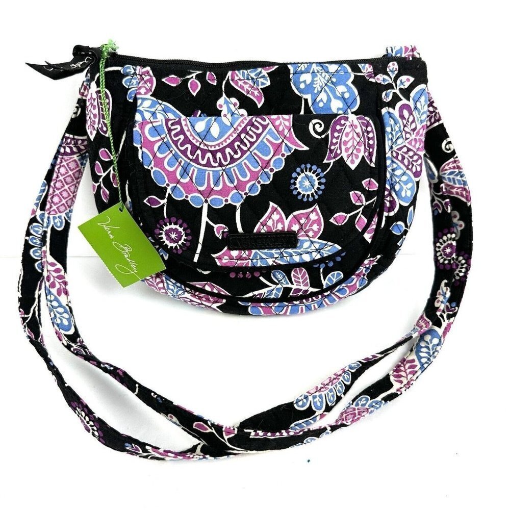 Vera Bradley Lizzy Crossbody Bag Alpine Floral‎ Hipster Handbag Brand New